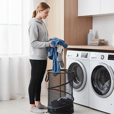 Panier à linge pliable