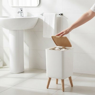 Poubelle salle de bain | Élégance Compacte - Brico menage